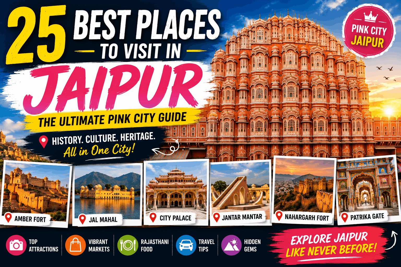 25 Best Places to Visit in Jaipur (2026) – Top Tourist Attractions &amp; Hidden Gems